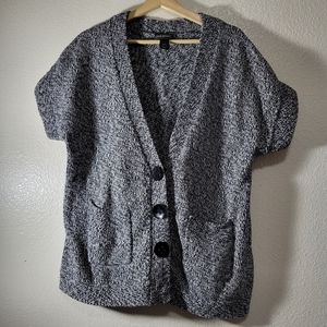 Lane Bryant Short Sleeve Sweater With Snap Button